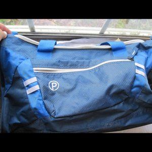 Protege Blue Navy 18" Duffle Bag No Strap Sport Travel Carry Mesh Side Pocket